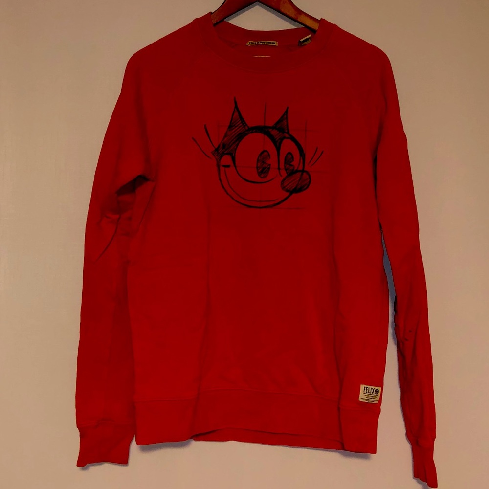 Felix the cat sweater, red.